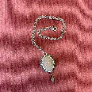 Druzy charm necklace
